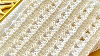 Easy Crochet Pattern Simple amp Pretty crochet stitch for blanket shawl bag top tunic [upl. by Mccarty]