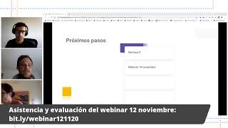 Webinar 2 Acompañamiento Educador Google 1 Día 12 de noviembre de 1100 a 1300h [upl. by Yelrak]