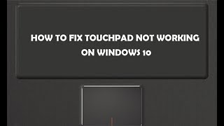 How to Fix Touchpad Not Working on Windows 1011  Fix Touchpad Not Working [upl. by Lashonda]