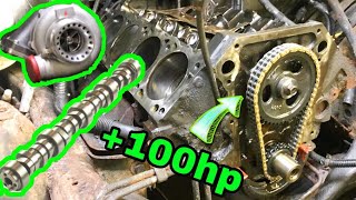 Budget 318 mopar 52 magnum Turbo Camshaft install Whitie build ep2 [upl. by Rissa]