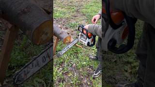 STIHL  MS 180 запуск з холодної [upl. by Eeznyl180]