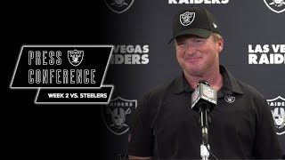 Coach Gruden Carr Ruggs Mullen Moreau and Thomas Pressers  91921  Week 2 vs Steelers  NFL [upl. by Alletniuq]