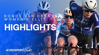 ASTONISHING PERFORMANCE 🤩  Ronde van Drenthe 2024 Race Highlights  Eurosport Cycling [upl. by Anilas]