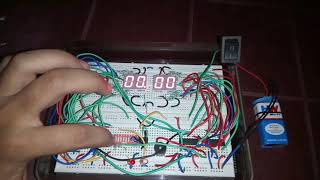 4DIGIT DIGITAL STOPWATCH USING IC 555 IC 4026 IC 4017 [upl. by Ewen]