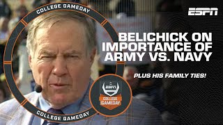 Bill Belichick on the MEANING of the Army vs Navy Game amp his family ties  College GameDay [upl. by Ayitahs]