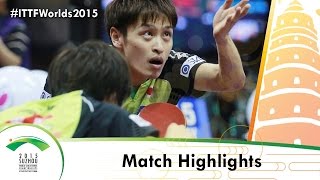 WTTC 2015 Highlights MORIZONO MasatakaOSHIMA Yuya vs XU XinZHANG Jike 14 [upl. by Assin]