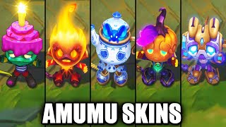 ALL AMUMU SKINS  League of Legends [upl. by Ateiram230]