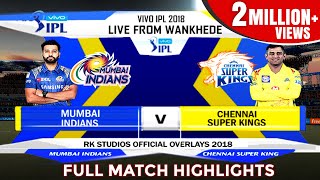 MI vs CSK Most Thriller Match Highlights  VIVO IPL 2018  Recreated in Cricket 07  IPL 2018 [upl. by Ad157]