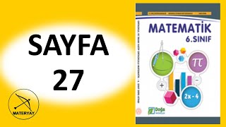 6sınıf MATEMATİK KİTABI DOĞA YAYINCILIK sayfa 27 [upl. by Nylram]