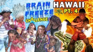 SLUSHY CHALLENGE  LUAU in HAWAII w Fire Show FUNnel Vision Maui Trip Part 4 FROGGY [upl. by Det]