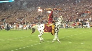 FSU Football Chief Osceola Renegade at Doak Tomahawk Chop [upl. by Jennings]