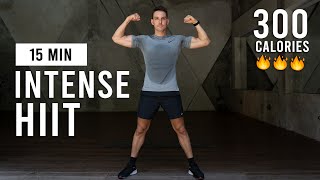 15 Min Intense HIIT Workout For Fat Burn amp Cardio No Equipment No Repeats [upl. by Asamot469]