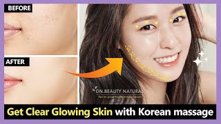 Only 3 minutes Get clear glow skin naturally with Korean massage and acupressure points [upl. by Eanert]