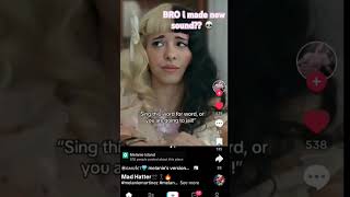 Bro I made new sound💀 melaniemartinez sound tiktok [upl. by Noloc]