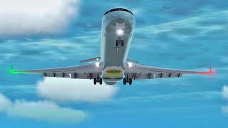 Vnukovo International Airport  landing of CRJ aircraft  extremely bad weather  RFS game play [upl. by Thomey]