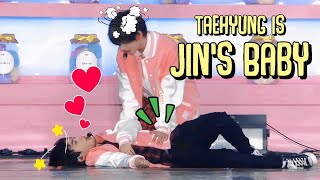 Taehyung is Jins Baby  Taejin Moments [upl. by Orlanta]