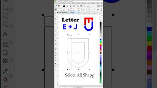 Letter E  J Logo Design  Logo Design  Logo Tutorialshorts coreldraw youtubeshorts logodesign [upl. by Eittap963]