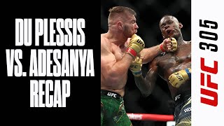 UFC 305 RECAP Dricus du Plessis scores submission of Israel Adesanya to retain title  CBS Sports [upl. by Sualkcin589]