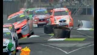 2009 Hamilton  Craig Lowndes Incident [upl. by Eilliw]