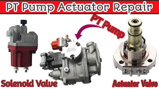 PT pump actuatorCummins pt pump actuator Repair amp Solenoid cummins nt855 solenoidvalve pt pump [upl. by Jezabelle966]