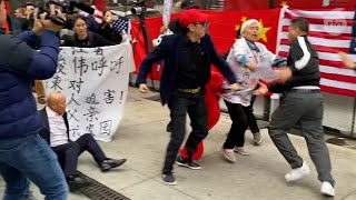 Fighting erupts as Chinese President Xi Jinping visits San Francisco  Radio Free Asia RFA [upl. by Nichol]