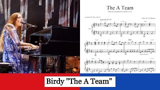 The A Team  Birdy Live Performance piano accompaniment with sheets [upl. by Wasserman]