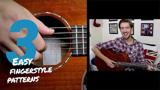 3 EASY Fingerstyle Guitar Patterns For Beginners  Part 1 [upl. by Rebecca]