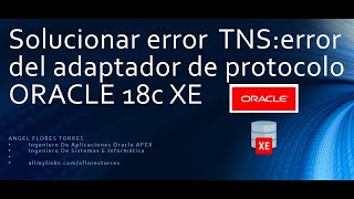 ORACLE TNSerror del adaptador de protocolo ORA12560 TNSprotocol adapter error [upl. by Cyb285]