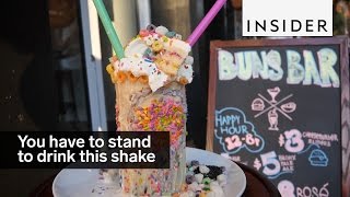 You have to stand up to drink this milkshake [upl. by Pessa]