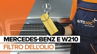 Come sostituire lolio motore ed il filtro dellolio MERCEDESBENZ E W210 TUTORIAL [upl. by Keyte853]