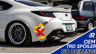 2022 BRZGR86 TRD Spoiler Install No Drilling Method [upl. by Anilad]