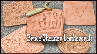 SWIVEL KNIFE  HOW TO HAND CARVE NAMES INTO LEATHER  LEATHER CRAFT [upl. by Anisor]