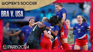 USWNT returns TO THE TOP of the Olympic podium with gold over Brazil  Paris Olympics  NBC Sports [upl. by Nivri188]