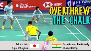 OVERTHREW THE CHALK  Takuro HokiYugo Kobayashi VS Satwiksairaj RankireddyChirag Shetty [upl. by Eldwon]