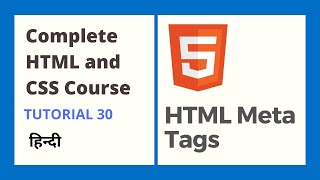 Some HTML Meta Tags HTML and CSS tutorial 30 [upl. by Eyaf19]