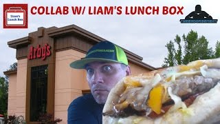 ARBYS NEW STEAK FAJITA FLATBREAD REVIEW 215 COLLAB W LIAMS LUNCH BOX [upl. by Chien]