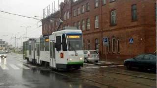 Szczecin Polen Vorbeifahrt vom umgebauten Tatra KT4D am Hbf 720pHD [upl. by Devon]