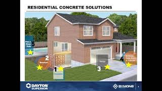 Residential Concrete Solutions  Webinar Training by Dayton Superior [upl. by Ayomat298]