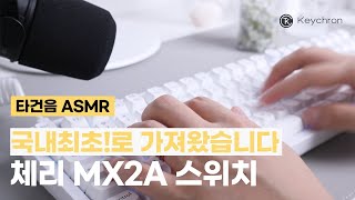 국내 최초로 가져왔습니다 체리 기계식 MX2A 스위치 비교│체리스위치 흑축 은축 저소음적축│키보드 타건 ASMR│키크론 Keychron [upl. by Liuqnoj]