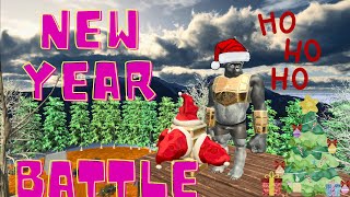 New YEAR animal Battle Fight game Elephant Giraffe Tiger Gorilla Hippo camp monsters Story ARBS [upl. by Maddi]