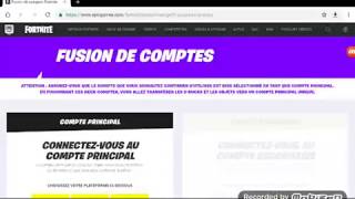 COMMENT FUSIONNER 2 COMPTE FORTNITE [upl. by Nos]