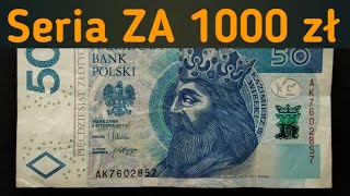 1000 zł za Banknot 50 złotych serii ZA 1994 oraz Solid Ceny Maj 2022 inwestycja inflacja [upl. by Ephrem]