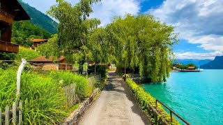 🇨🇭Most Beautiful Village In Switzerland  Oberried am Brienzersee  Swiss Valley Walking Tour [upl. by Dody]