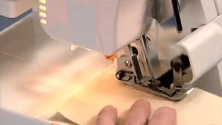 5 4FadenOverlocknaht  Justierung  SINGER 14 SH 654 Overlock [upl. by Ailito]