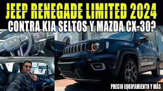 JEEP RENEGADE LIMITED 2024 🔴 LA MÁS EQUIPADA 💲 COMPETENCIA DE KIA SELTOS 2024 [upl. by Notserk]