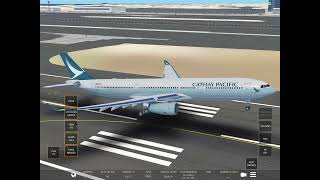 Cathay Pacific flight 780  landing animation [upl. by Lanod259]