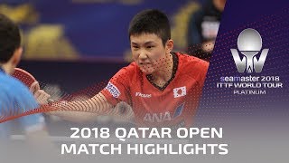 2018 Qatar Open Highlights I Tomokazu Harimoto vs Mihai Bobocica R32 [upl. by Ecidnacal901]