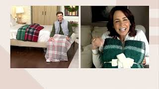 Berkshire Retro Plaid Plush 60x70 Throw on QVC [upl. by Taft]