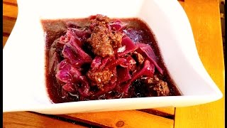 Geschmorter Rotkohl mit Rinderhack  ohne Zucker [upl. by Cornell]