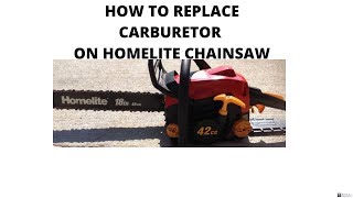 Homelite chainsaw carburetor replacement [upl. by Ivor]